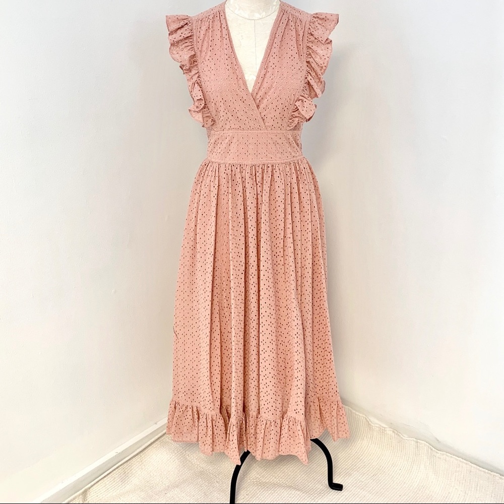 Robert Rodriguez 4 Prairie Lace Eyelet Maxi Dress Valentine’s Day - Picture 1 of 9